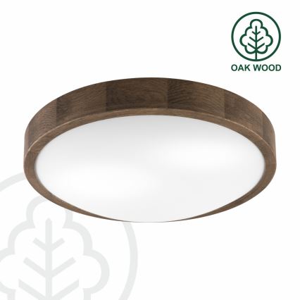 Brilagi - LED Deckenleuchte CARVALHO SLIM 2xE27/60W/230V Eiche Nussbaum Ø 37 cm