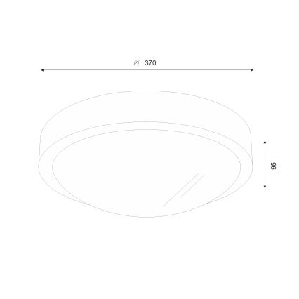 Brilagi - LED Deckenleuchte CARVALHO SLIM 2xE27/60W/230V Eiche Nussbaum Ø 37 cm