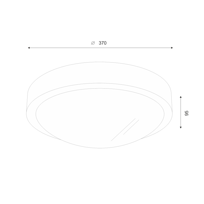 Brilagi - LED Deckenleuchte CARVALHO SLIM 2xE27/60W/230V Eiche Nussbaum Ø 37 cm