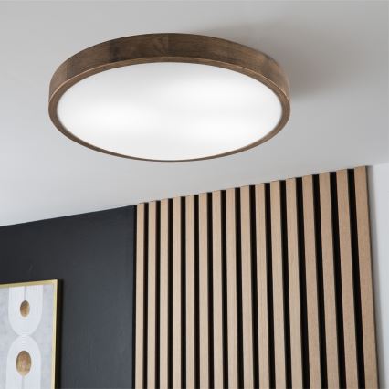 Brilagi - LED Deckenleuchte CARVALHO SLIM 3xE27/60W/230V Eiche d 47 cm