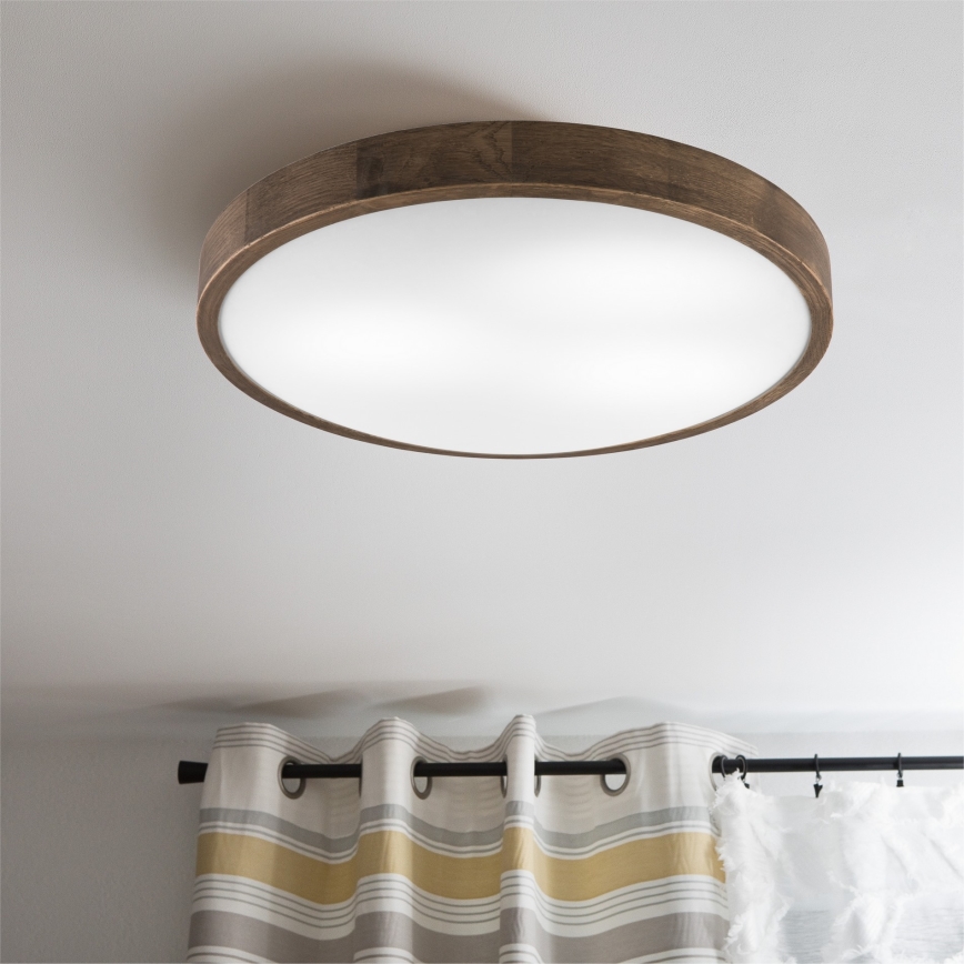 Brilagi - LED Deckenleuchte CARVALHO SLIM 3xE27/60W/230V Eiche d 47 cm