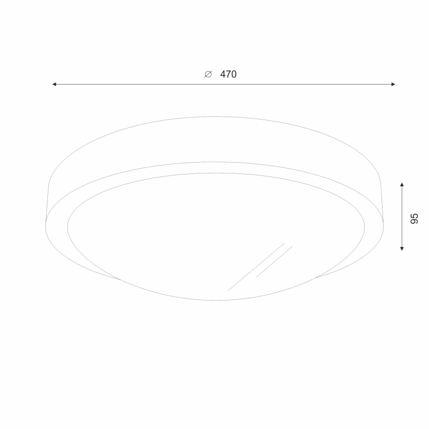 Brilagi - LED Deckenleuchte CARVALHO SLIM 3xE27/60W/230V Eiche-Kirsche Ø 47 cm