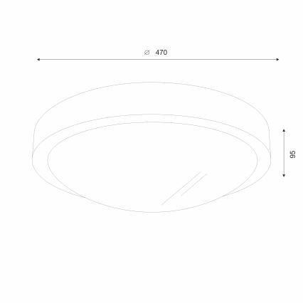 Brilagi - LED Deckenleuchte CARVALHO SLIM 3xE27/60W/230V Eiche Nussbaum Ø 47 cm