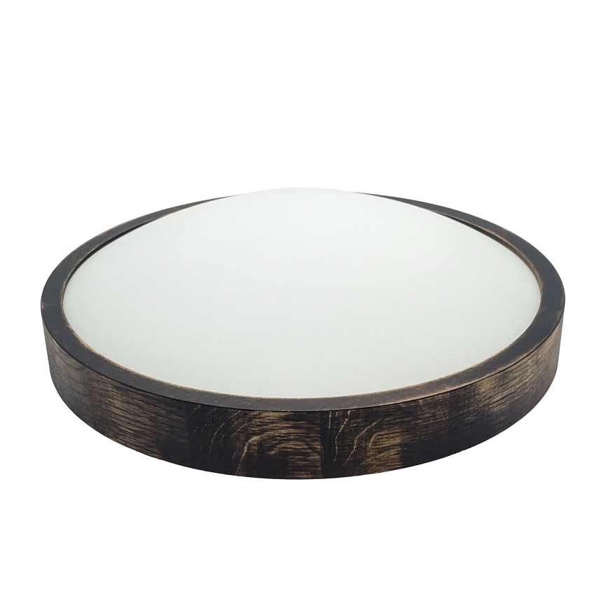 Brilagi - LED-Deckenleuchte CARVALHO SLIM SMOKEY, 36 W, 230 V, Eiche, Ø 37,5 cm