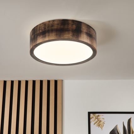 Brilagi - LED-Deckenleuchte CARVALHO SMOKEY LED/20W/230V Eiche Ø 27,5 cm