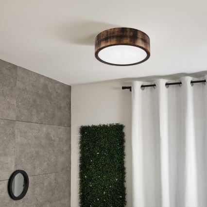 Brilagi - LED-Deckenleuchte CARVALHO SMOKEY LED/20W/230V Eiche Ø 27,5 cm