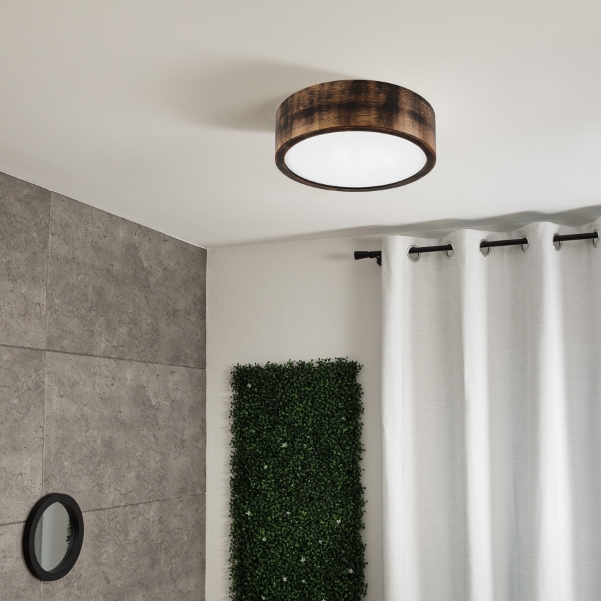 Brilagi - LED-Deckenleuchte CARVALHO SMOKEY LED/20W/230V Eiche Ø 27,5 cm