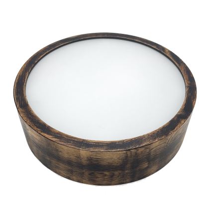 Brilagi - LED-Deckenleuchte CARVALHO SMOKEY LED/20W/230V Eiche Ø 27,5 cm