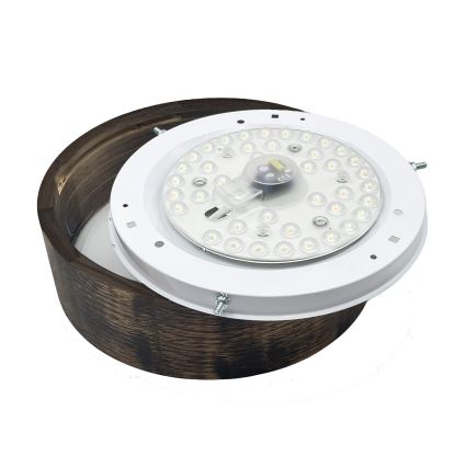 Brilagi - LED-Deckenleuchte CARVALHO SMOKEY LED/20W/230V Eiche Ø 27,5 cm