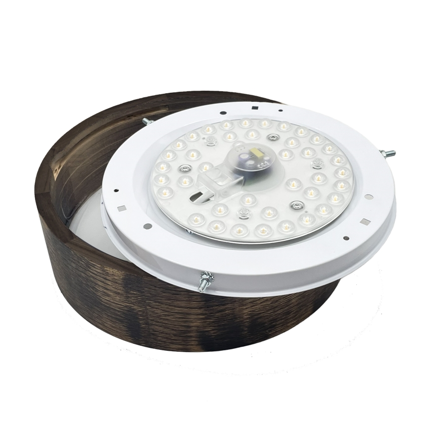 Brilagi - LED-Deckenleuchte CARVALHO SMOKEY LED/20W/230V Eiche Ø 27,5 cm