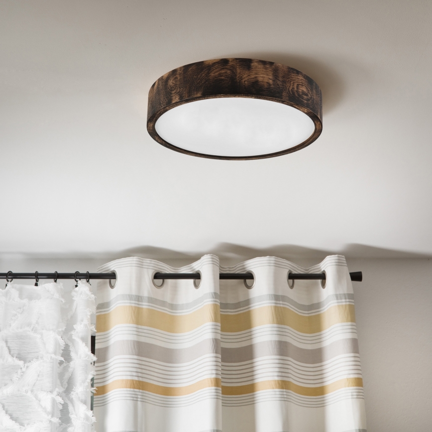 Brilagi - LED-Deckenleuchte CARVALHO SMOKEY LED/36 W/230 V Eiche Ø 37,5 cm