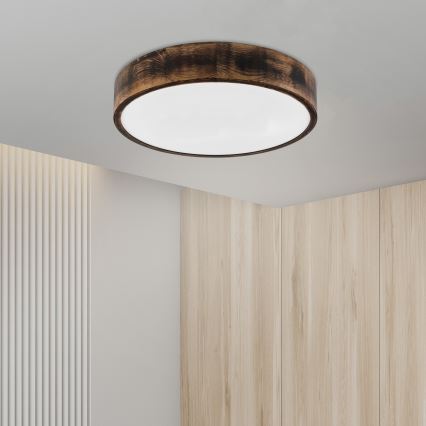 Brilagi - LED-Deckenleuchte CARVALHO SMOKEY LED/36W/230V Eiche Ø 47,5 cm