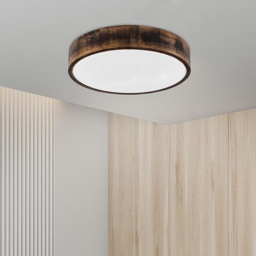 Brilagi - LED-Deckenleuchte CARVALHO SMOKEY LED/36W/230V Eiche Ø 47,5 cm