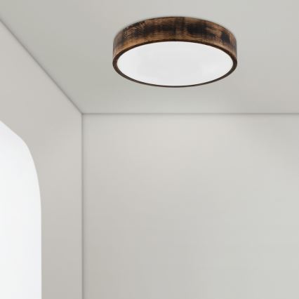 Brilagi - LED-Deckenleuchte CARVALHO SMOKEY LED/36W/230V Eiche Ø 47,5 cm