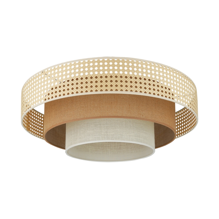 Brilagi - LED-Deckenleuchte CEDAR LUNETA LED/26W/230V Ø 60 cm Rattan/braun/creme