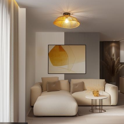 Brilagi - LED-Deckenleuchte CERIA BOHO 1xE27/40W/230V Ø 50 cm braun