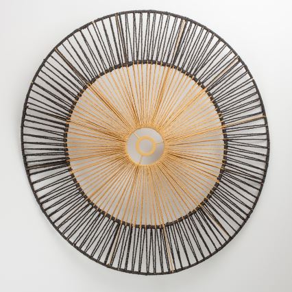 Brilagi - LED-Deckenleuchte CERIA BOHO 1xE27/40W/230V Ø 80 cm schwarz/braun/Eiche