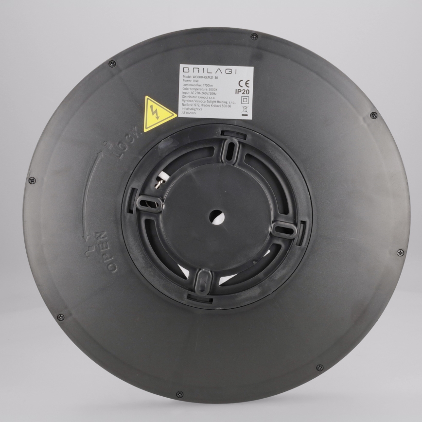 Brilagi - LED-Deckenleuchte ESTELA LED/18W/230V Ø 30 cm schwarz