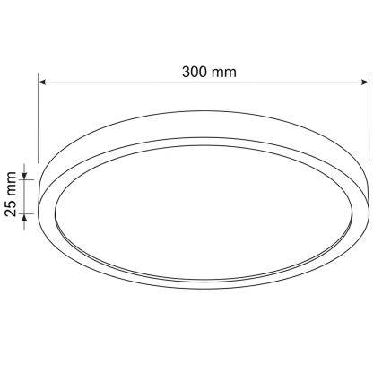 Brilagi - LED-Deckenleuchte ESTELA LED/18W/230V Ø 30 cm schwarz