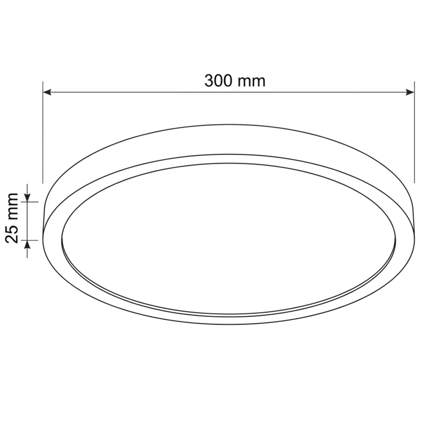 Brilagi - LED-Deckenleuchte ESTELA LED/18W/230V Ø 30 cm schwarz