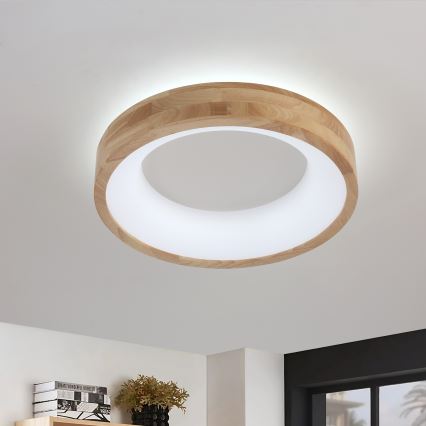 Brilagi - LED Deckenleuchte FALCON WOOD LED/30W/230V 3000/4000/6000K Ø 45 cm Holz