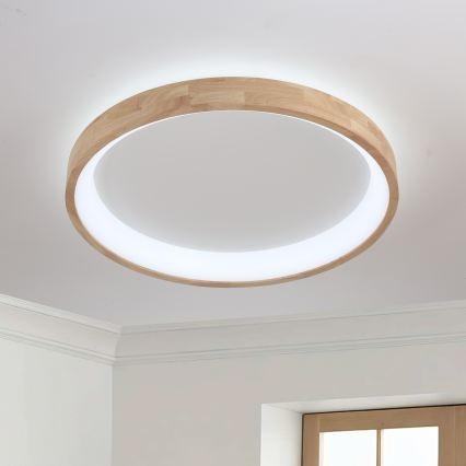 Brilagi - LED-Deckenleuchte FALCON WOOD LED/60W/230V 3000/4000/6000K Ø 80 cm Holz