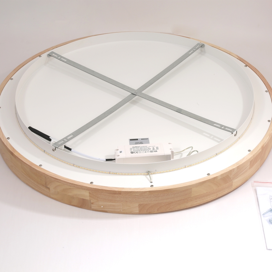 Brilagi - LED-Deckenleuchte FALCON WOOD LED/60W/230V 3000/4000/6000K Ø 80 cm Holz