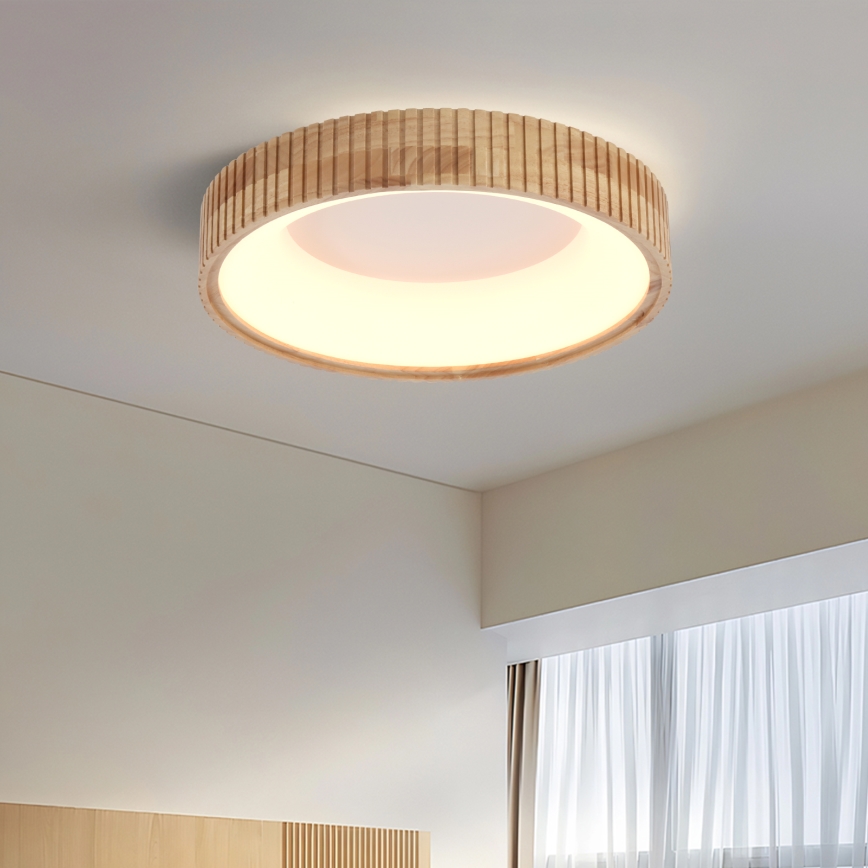 Brilagi - LED-Deckenleuchte FALCON WOOD MODERN LED/30W/230V 3000/4000/6000K Ø 45 cm Holz