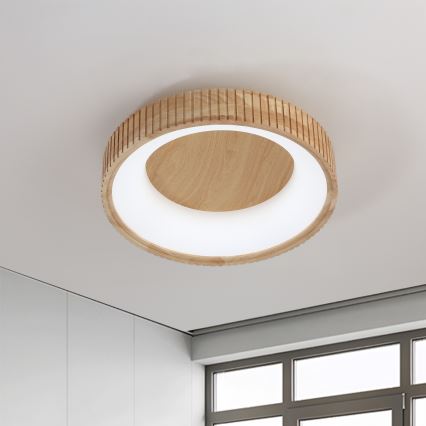 Brilagi - LED-Deckenleuchte FALCON WOOD MODERN, LED/30W/230V, 3000/4000/6000K, Ø 45 cm, Holz