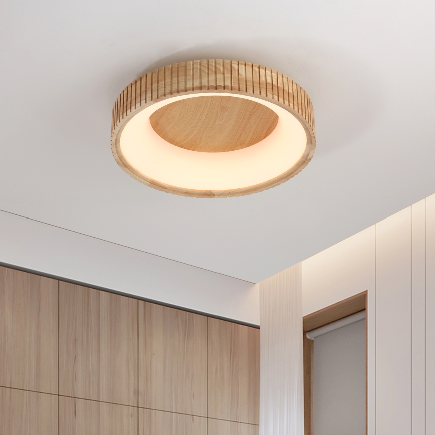 Brilagi - LED-Deckenleuchte FALCON WOOD MODERN, LED/30W/230V, 3000/4000/6000K, Ø 45 cm, Holz