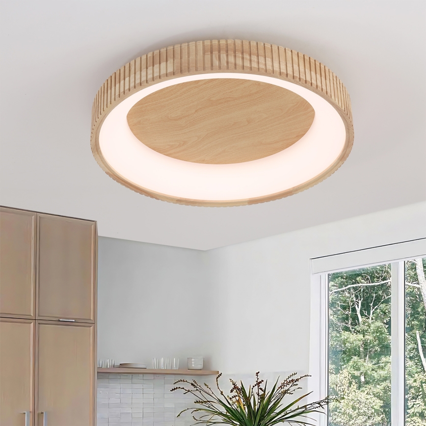 Brilagi - LED Deckenleuchte FALCON WOOD MODERN LED/40W/230V 3000/4000/6000K Ø 60 cm Holz