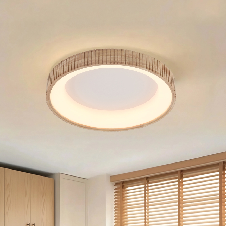 Brilagi - LED-Deckenleuchte FALCON WOOD MODERN LED/40W/230V 3000/4000/6000K Ø 60 cm Holz