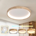 Brilagi - LED-Deckenleuchte FALCON WOOD MODERN LED/60W/230V 3000/4000/6000K Ø 80 cm Holz