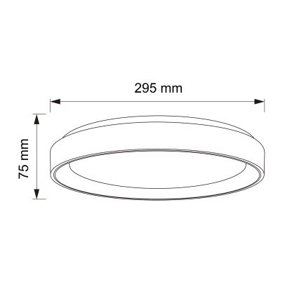 Brilagi - LED-Deckenleuchte FLOCO LED/24W/230V Ø 30 cm Holzdekor/Schwarz