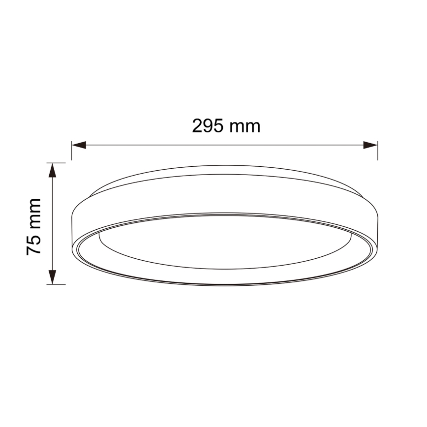 Brilagi - LED-Deckenleuchte FLOCO LED/24W/230V Ø 30 cm Holzdekor/Schwarz