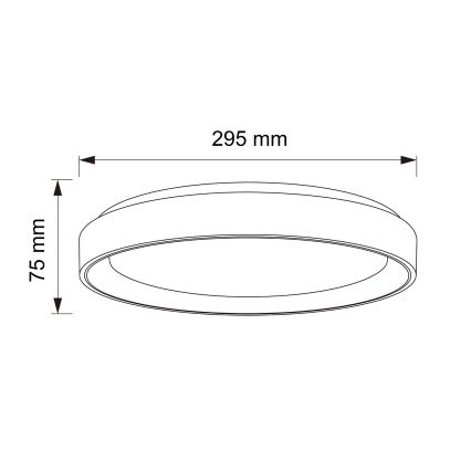 Brilagi - LED-Deckenleuchte FLOCO LED/24W/230V Ø 30 cm Holzdekor/Weiß