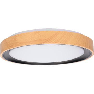 Brilagi - LED-Deckenleuchte FLOCO LED/24W/230V Ø 30 cm Holzdekor/Schwarz