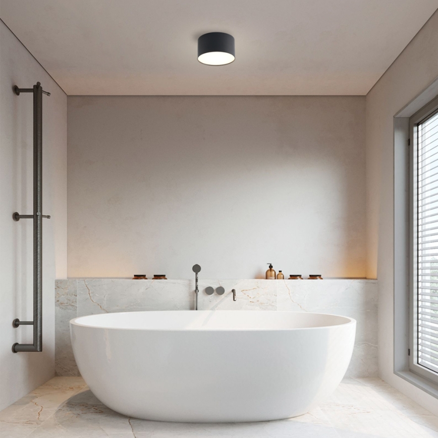 Brilagi - LED-Deckenleuchte für Badezimmer FORIS LED/9W/230V Ø 9 cm schwarz IP44