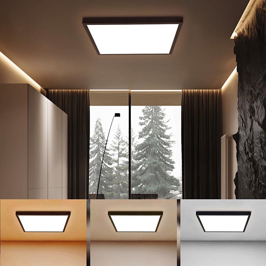 Brilagi - LED-Deckenleuchte für Badezimmer FRAME LED/50W/230V 60x60 cm 3000/4000/6000K IP44 schwarz
