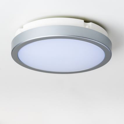 Brilagi - LED-Deckenleuchte für Badezimmer PERA 18W/230V d 22 cm IP65 silbern