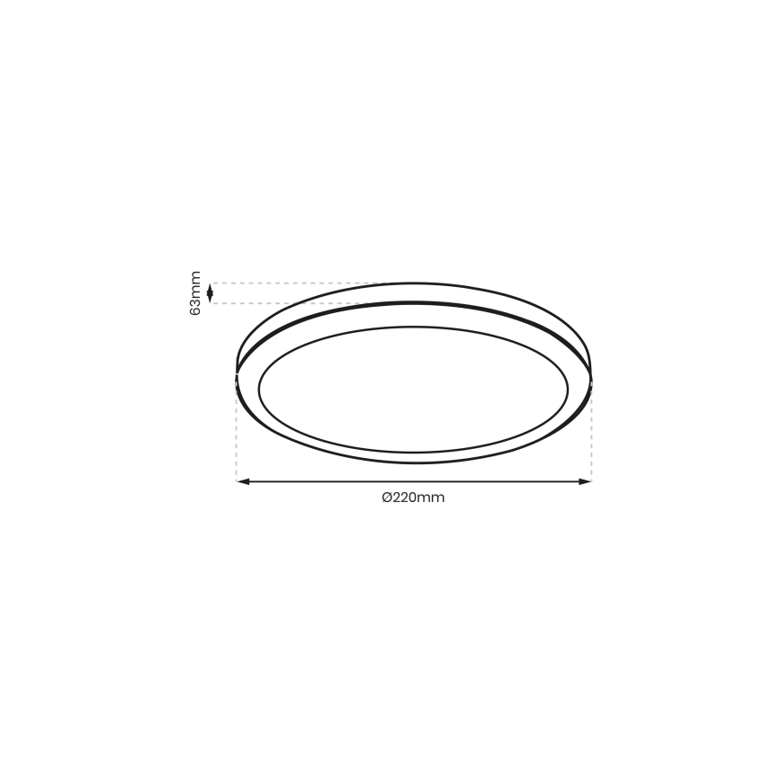 Brilagi - LED-Deckenleuchte für Badezimmer PERA 18W/230V d 22 cm IP65 silbern