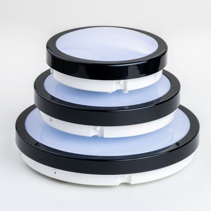 Brilagi - LED-Deckenleuchte für Badezimmer PERA LED/12W/230V d 18 cm IP65 schwarz