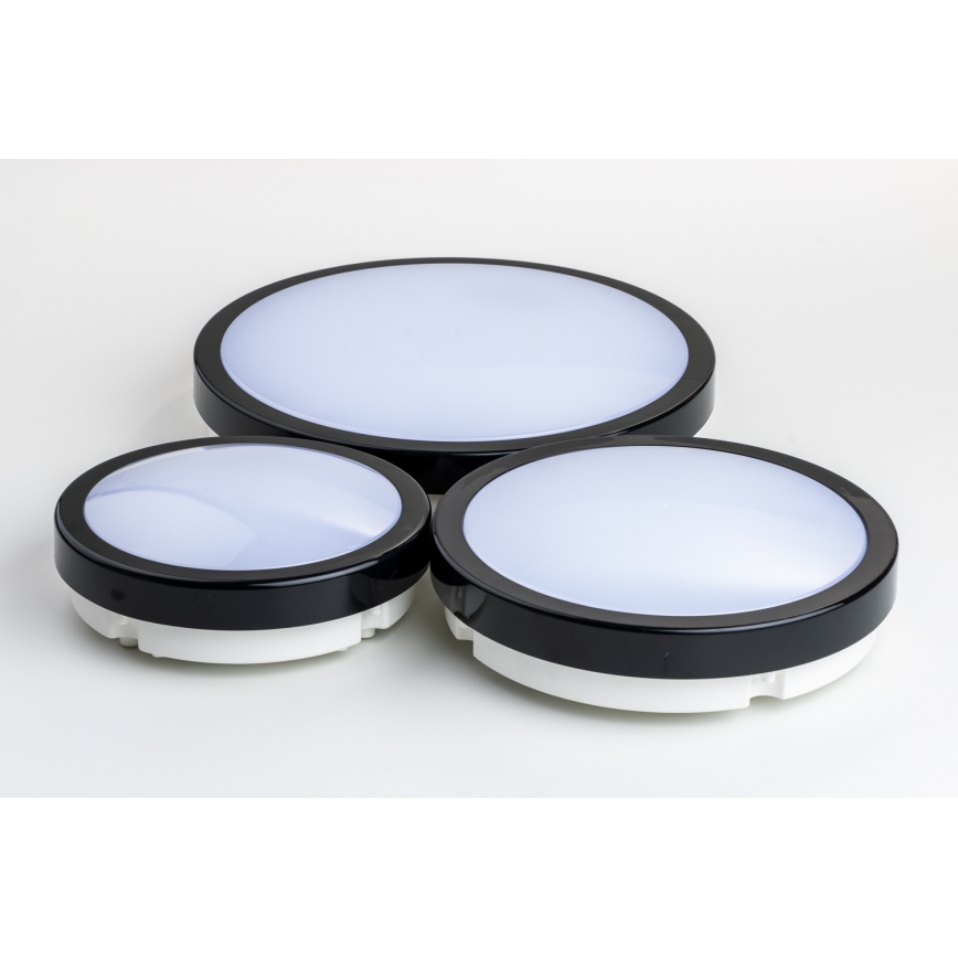Brilagi - LED-Deckenleuchte für Badezimmer PERA LED/18W/230V d 22 cm IP65 schwarz