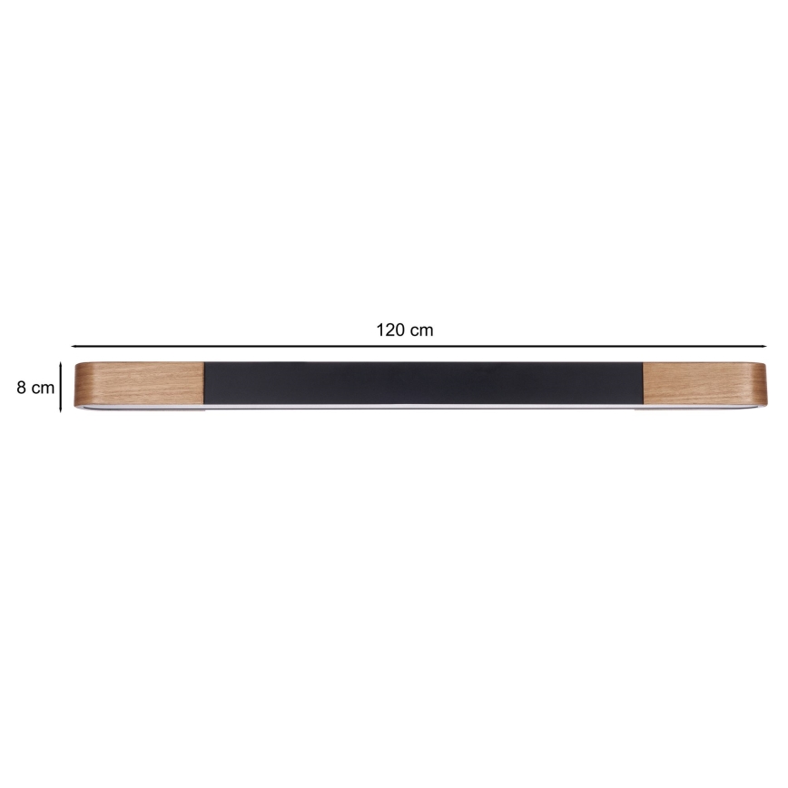 BRILAGI - LED-Deckenleuchte GARDALINE LED/100W/230V 120 cm Eiche/Schwarz