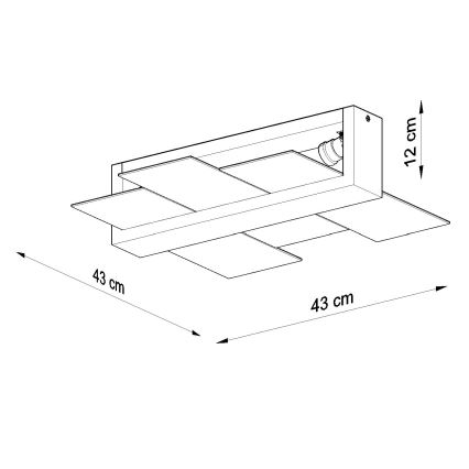 Brilagi -  LED-Deckenleuchte HERA 2xE27/7,5W/230V weiß+