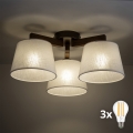 BRILAGI - LED-Deckenleuchte LATTE 3xE27/15W/230V Kiefer/beige