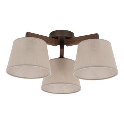 BRILAGI - LED-Deckenleuchte LATTE 3xE27/15W/230V Kiefer/beige