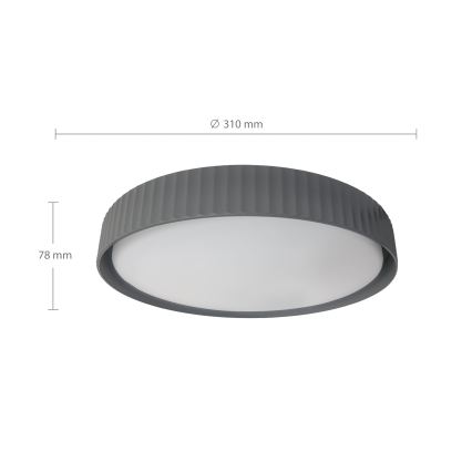 Brilagi - LED-Deckenleuchte LUCIA LED/24W/230V Ø 31 cm grau