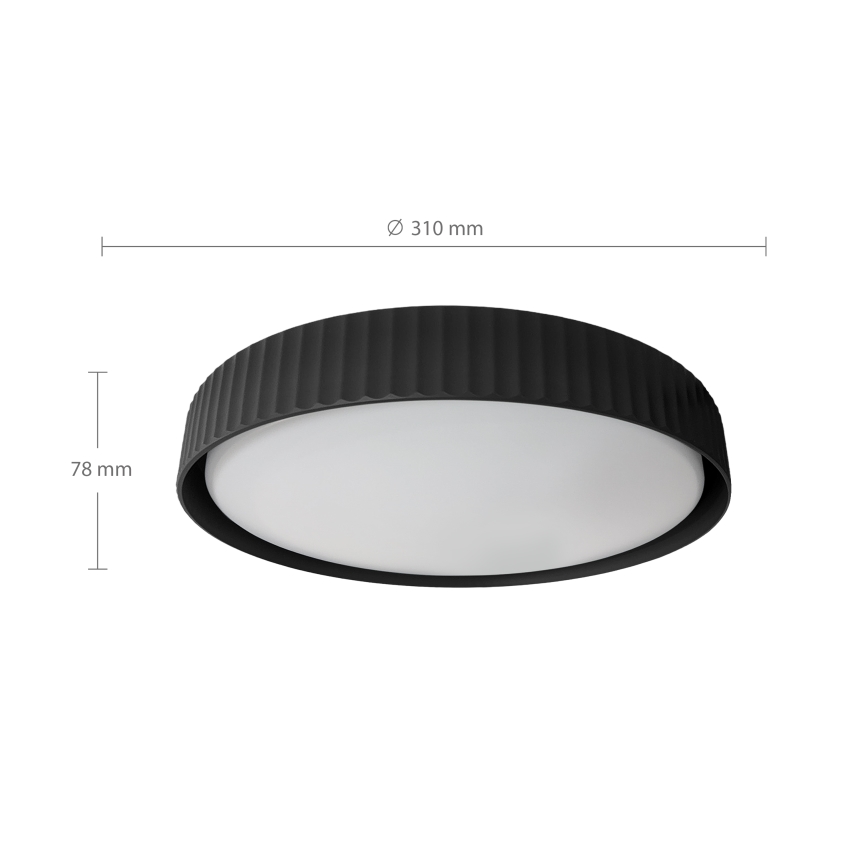 Brilagi - LED-Deckenleuchte LUCIA LED/24W/230V Ø 31 cm schwarz
