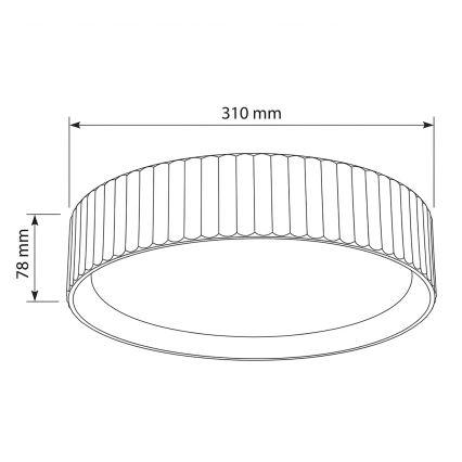 Brilagi - LED-Deckenleuchte LUCIA LED/24W/230V Ø 31 cm schwarz